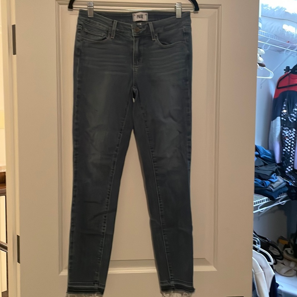 Paige medium blue denim skinny Jean